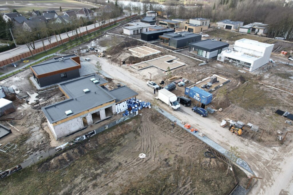 NOA namai (Perkūno al., Pūgos al., Kaitros al., Vandenio al.) - Private house community - construction photos