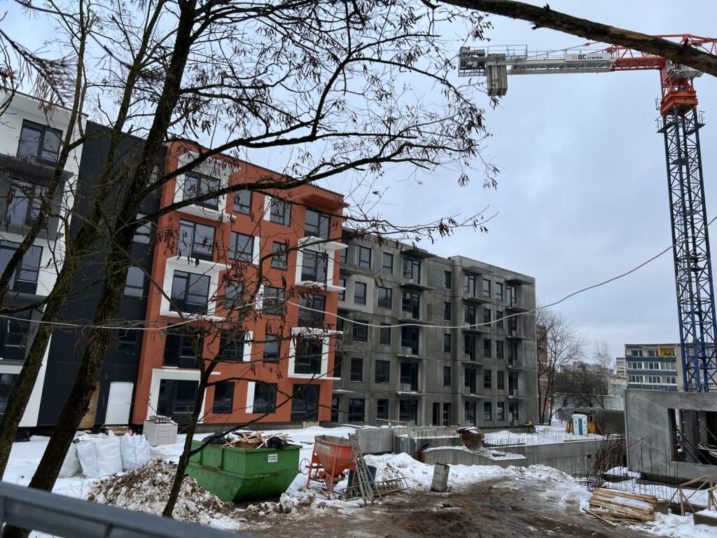 Karoliniškių namai 1 etapas (Sausio 13-osios g. 31) - Hotel, Multi apartment - construction photos