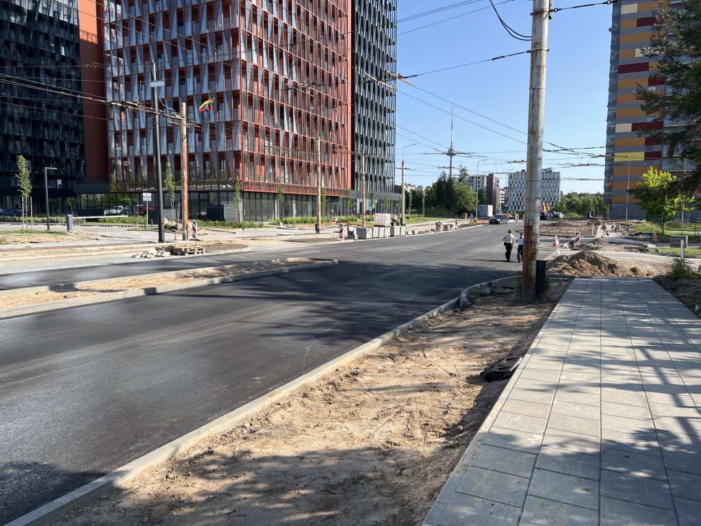 Viršilų g. nuo V. Lingio g. iki Justiniškių g. (Viršilų g.) - Bike path, Street - construction photos