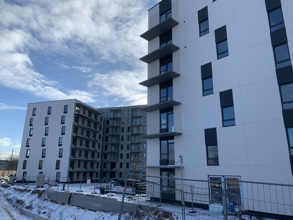 City Yard (Kareivių g. 2D) - Multi apartment - construction photos