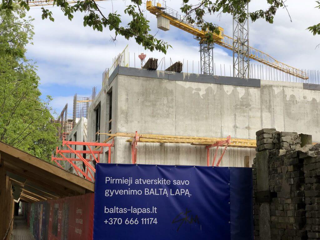 Baltas lapas Mindaugo 1 etapas (Aguonų g. 17) - Multi apartment - construction photos