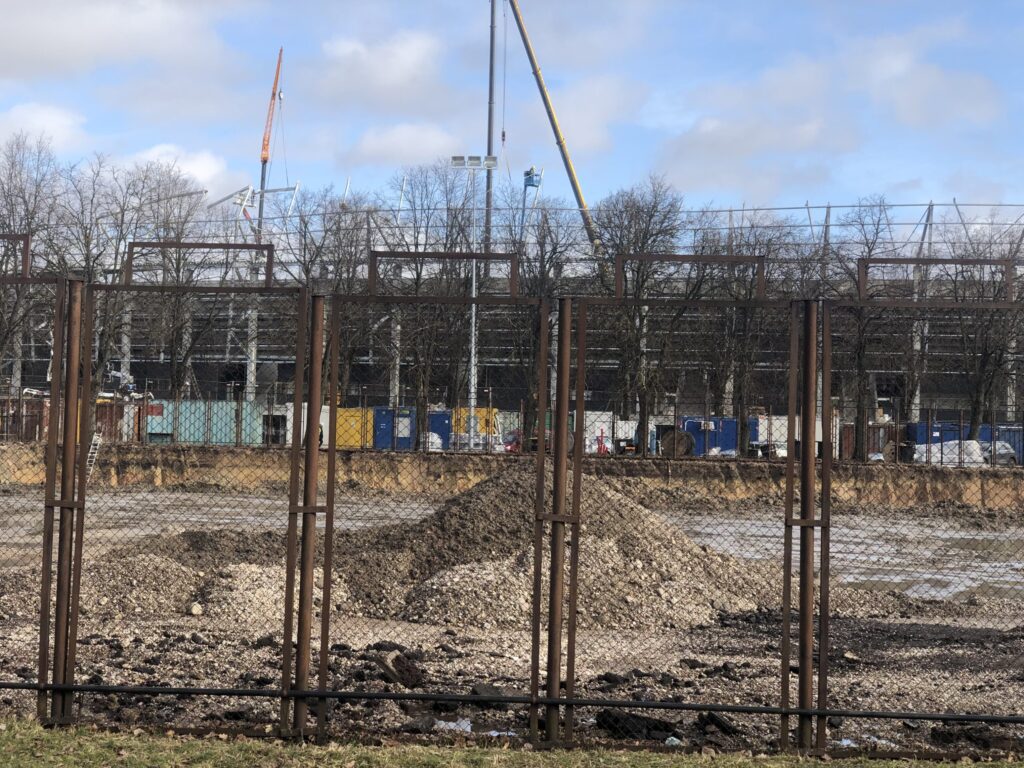 Kauno lengvosios atletikos maniežas (Perkūno al. 5) - Sports arena - construction photos