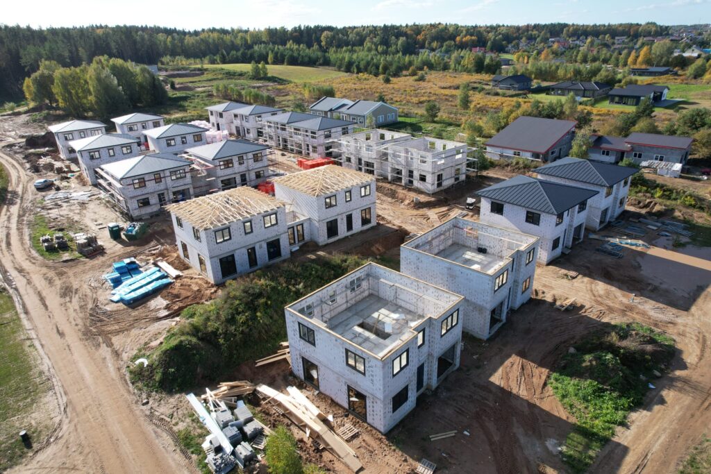 Riešės šilas (Verbų g. 35A, 35B, 35C, 35D, 35E, 35F, 35G, 35H, 35I, Didžiosios Riešės k.) - Private house community - construction photos