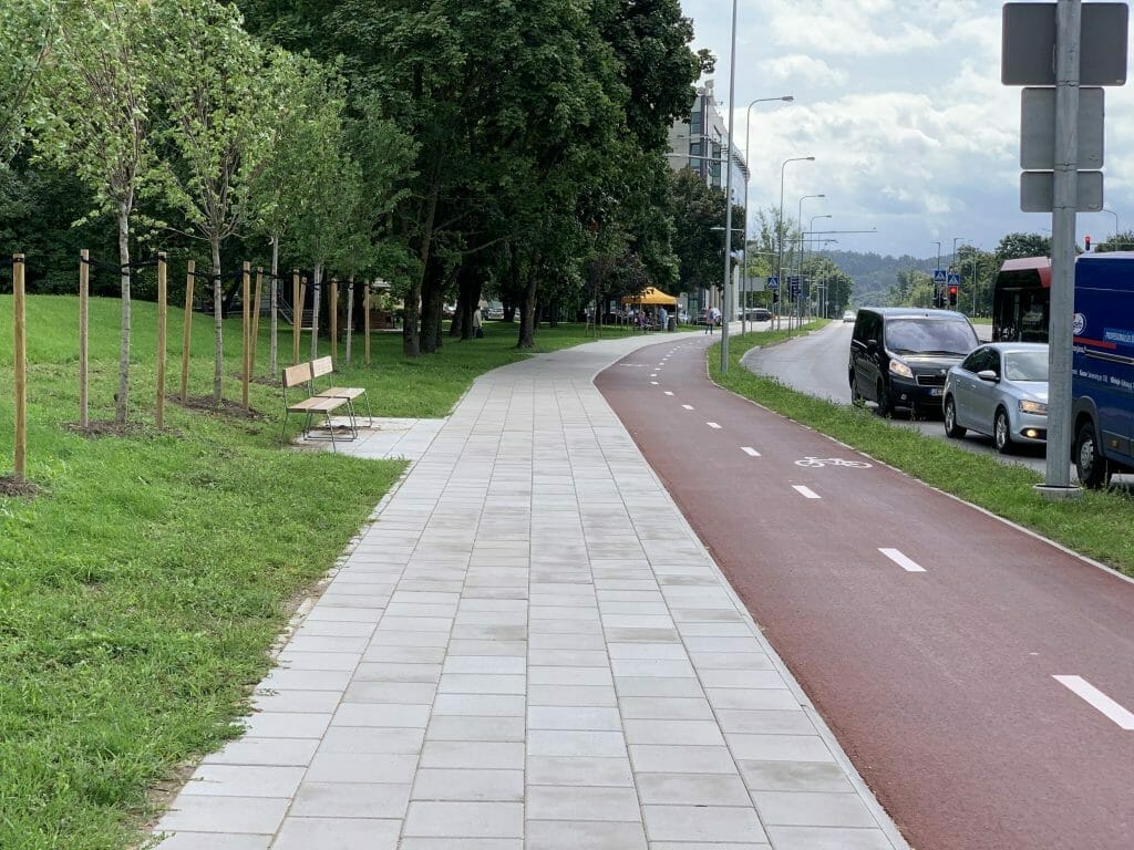Žirmūnų trikampio modernizavimas (Tuskulėnų g.) - Bike path, Pedestrian path - construction photos