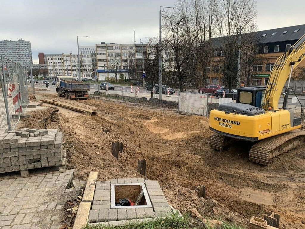Lietaus kolektoriaus ir nuotekų valymo įrenginių rekonstrukcija ir statyba Verkių, Kareivių g. (Kareivių g.) - Distribution network - construction photos