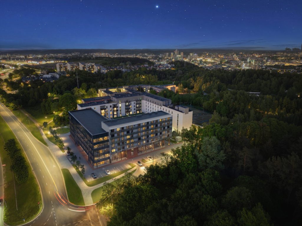 Paukščių takas 2 etapas (Ozo g. 41) - Multi apartment, Office center - visualization