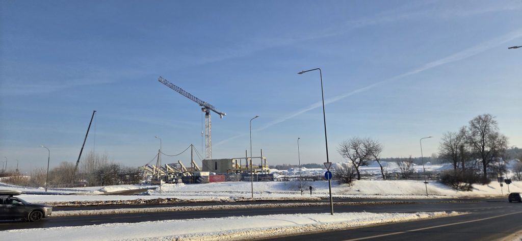 Daugiafunkcis sveikatinimo, ugdymo, švietimo, kultūros ir užimtumo kompleksas 1 etapas (stadionas) (Ozo g. 27) - Staadion - ehituse fotod