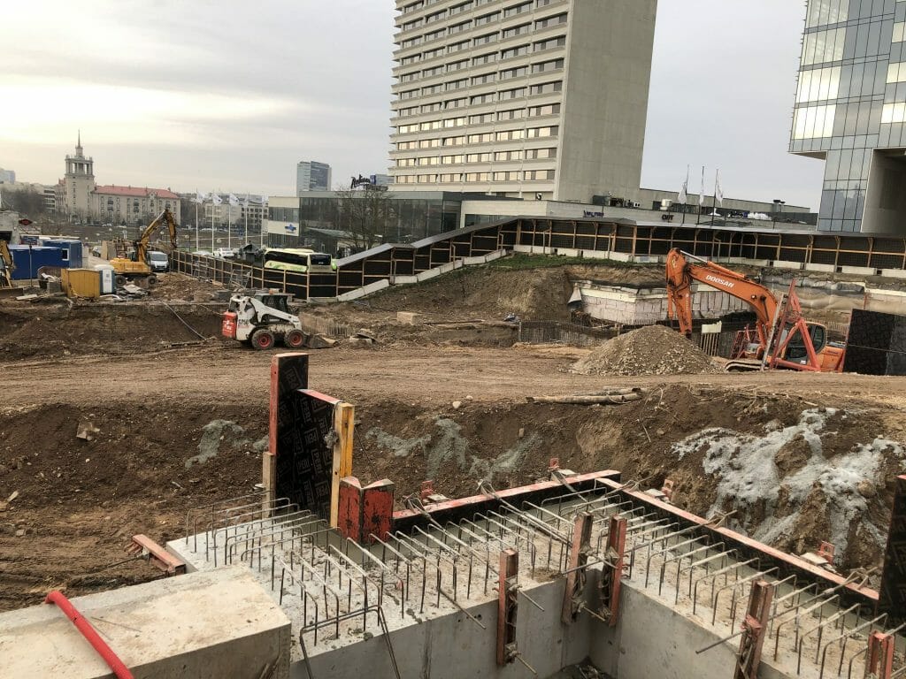 Artery (Konstitucijos pr. 18B) - Biroju centrs - būvdarbu attēli