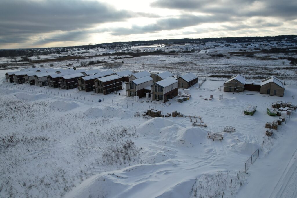 Spanguolių takai (Kikilių g. 2 - 68) - Row housing - construction photos