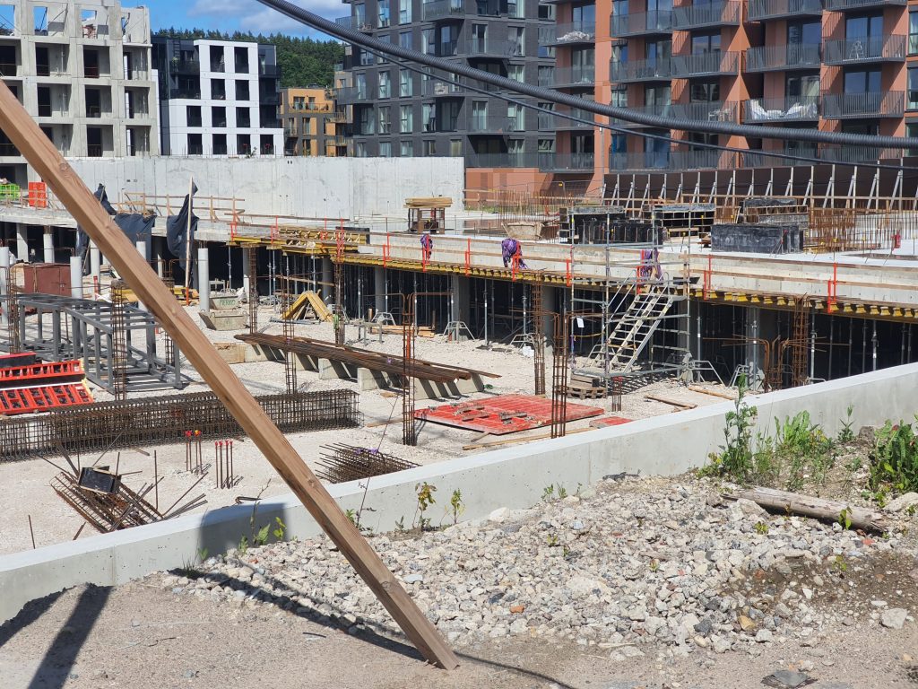 Vilnelės skverai 4 etapas (Manufaktūrų g. 7) - Multi apartment - construction photos