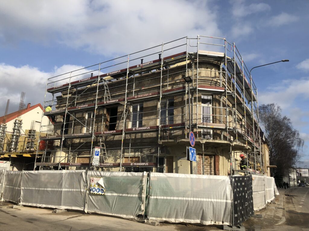 Ledainės namas (Karaliaus Mindaugo pr. 9) - Multi apartment - construction photos