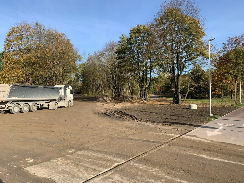 Lietaus kolektoriaus ir nuotekų valymo įrenginių rekonstrukcija ir statyba Verkių, Kareivių g. (Kareivių g.) - Distribution network - construction photos
