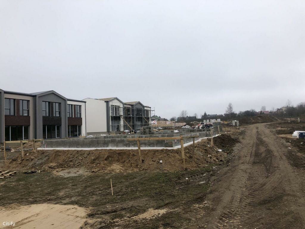 Kotedžai Kalnėnuose (Savičiūnų g.) 3 etapas (Savičiūnų g. 35E, 35F) - Row housing - construction photos