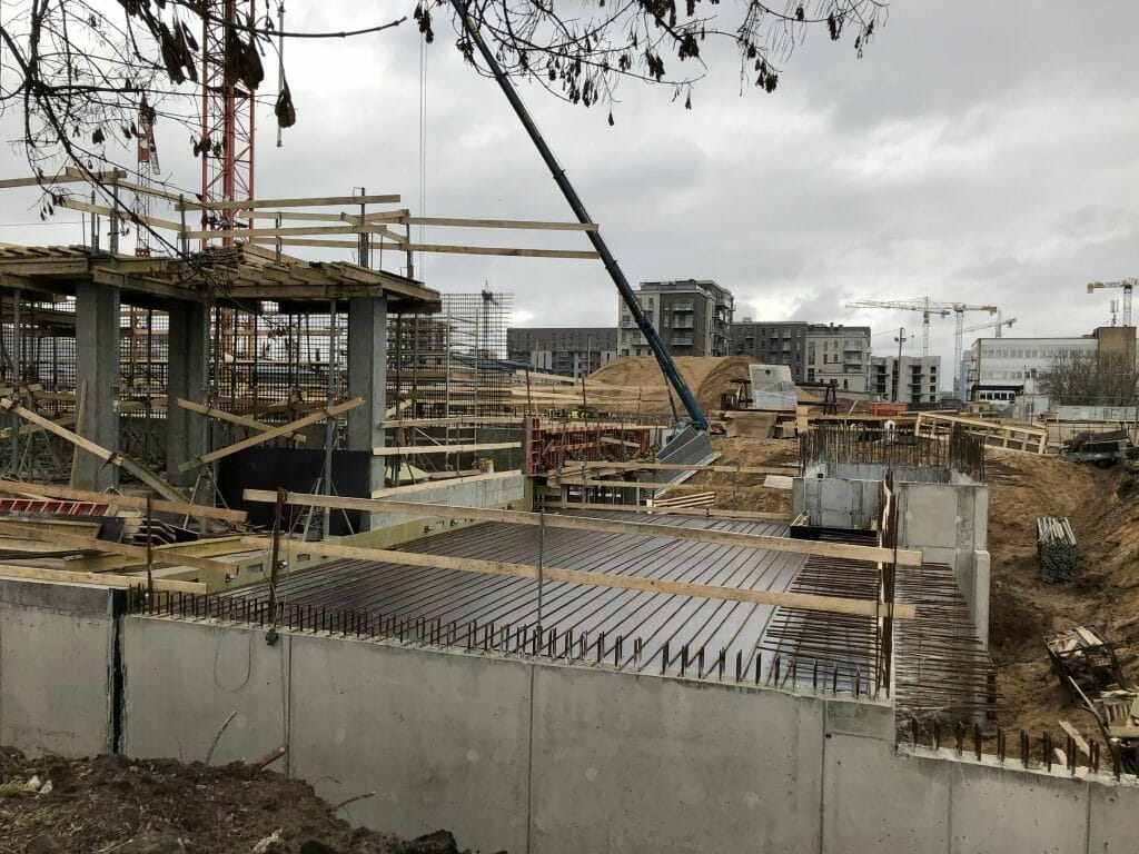 Naujasis Skansenas 1 etapas (Linkmenų g. 15) - Multi apartment - construction photos