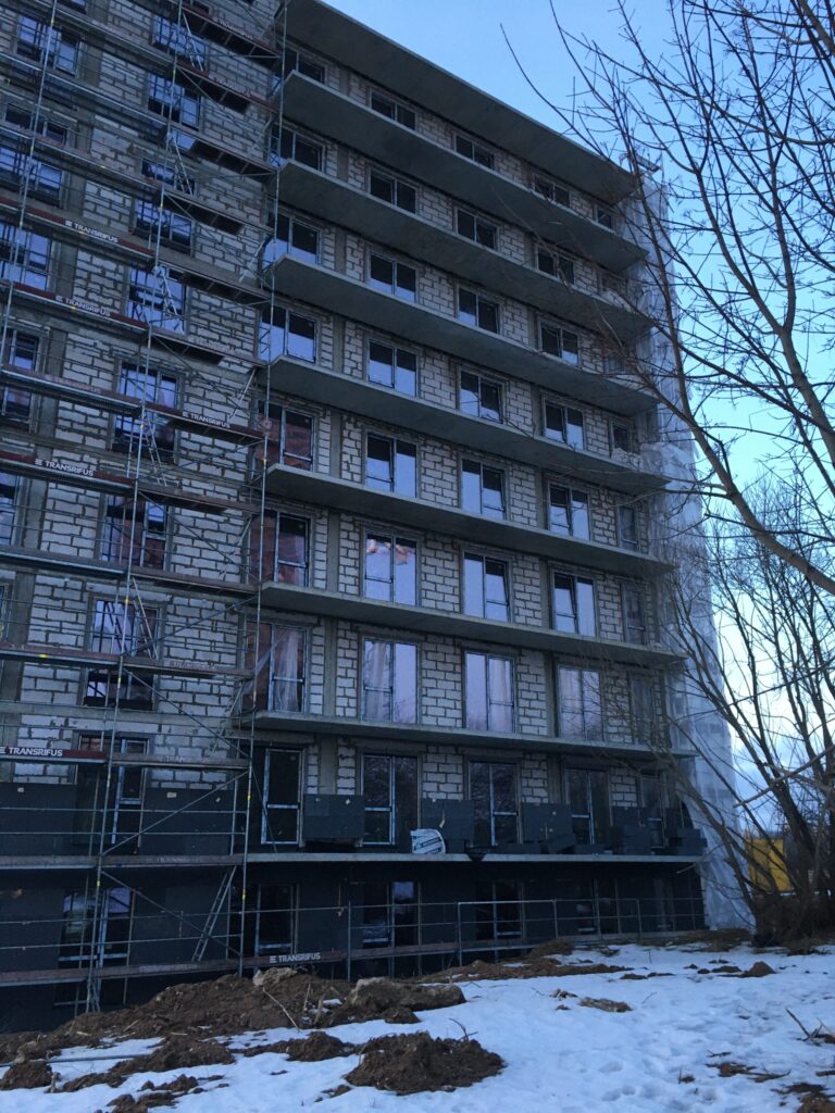 S15 (Spaudos g. 15) - Multi apartment - construction photos