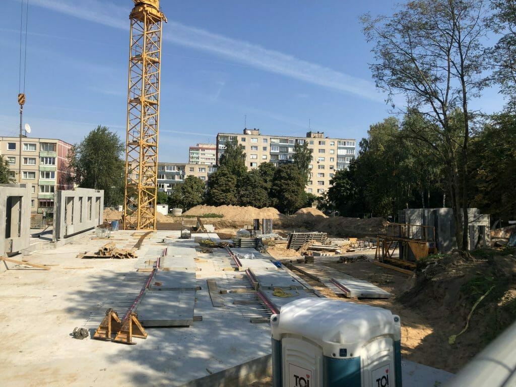 Karoliniškių namai 1 etapas (Sausio 13-osios g. 31) - Hotel, Multi apartment - construction photos