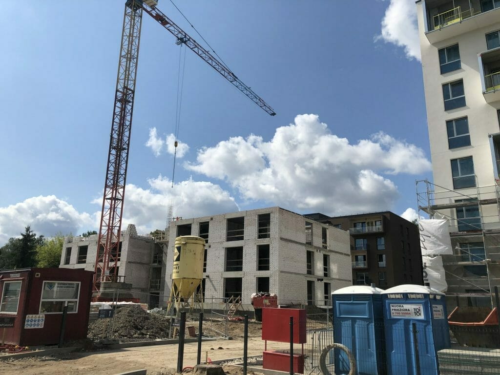 Klevų namai (Partizanų g. 34) - Multi apartment - construction photos