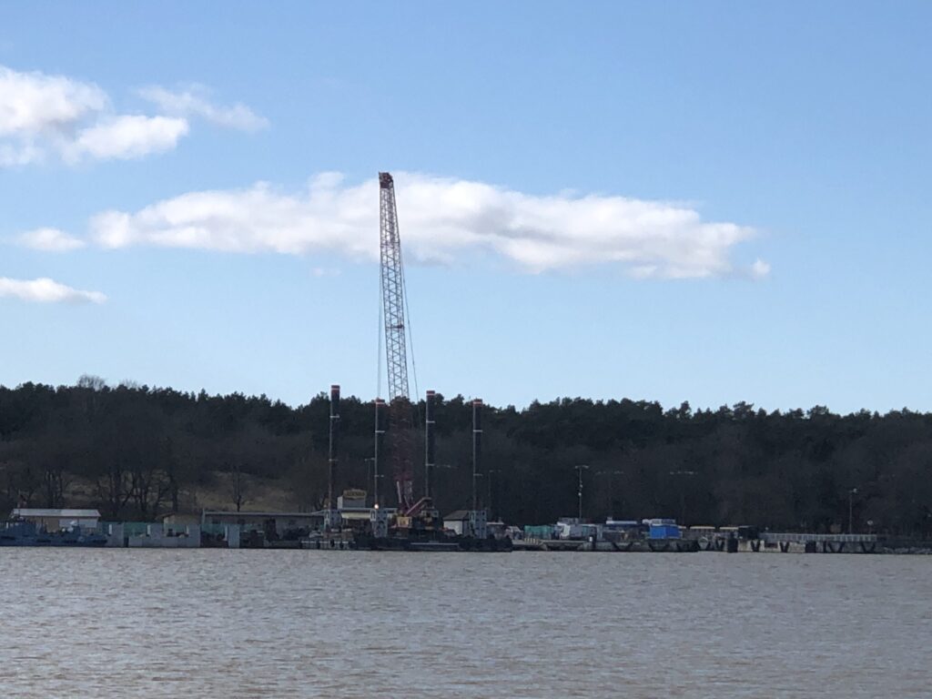 Senosios perkėlos krantinė (Danės g.) - Waterside - construction photos