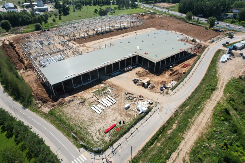 Prekybos parkas "Una" (Dangeručio g. 1) - Shopping center - construction photos