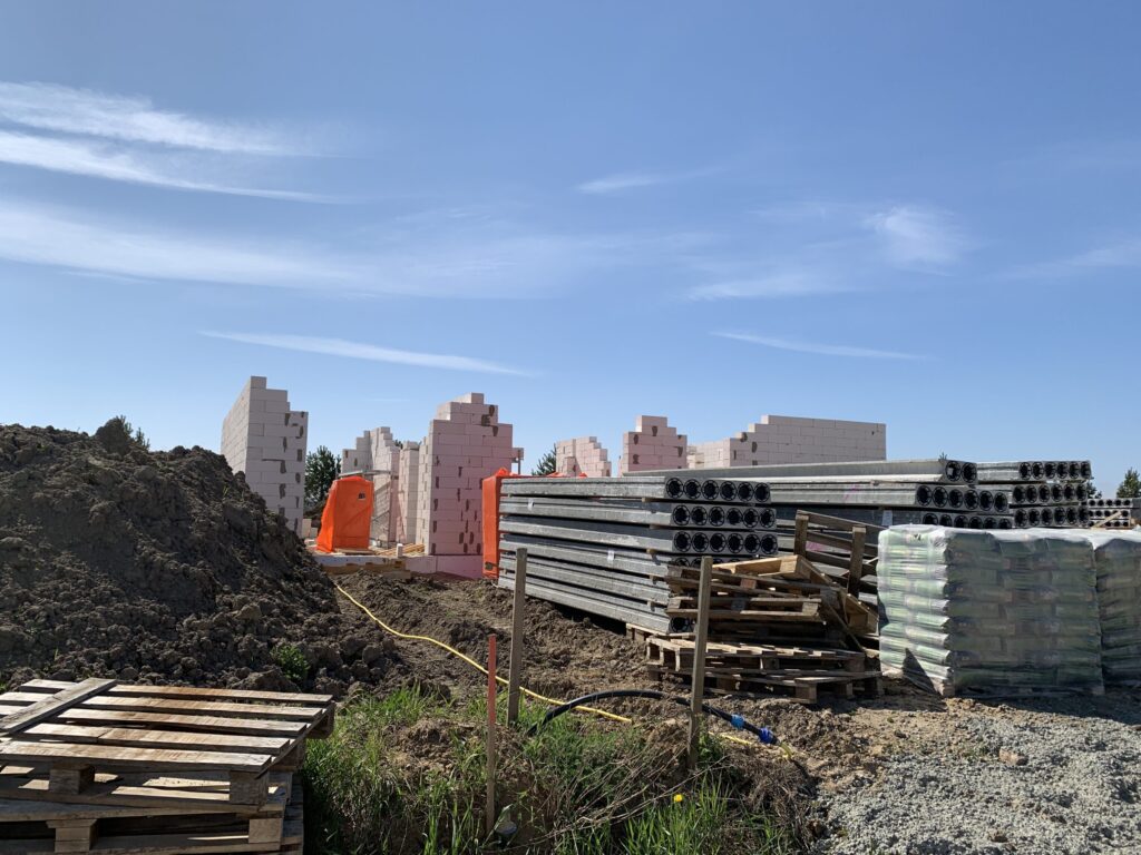 Šventapilis (Šventapilės g. 2, 4, 6, 8, 10, 12, 14, 16, 18, 20, 22, 24, 26, 28, 30, 32, 34, 36, 38, 40, 42, 44, 46, 48) - Private house community - construction photos