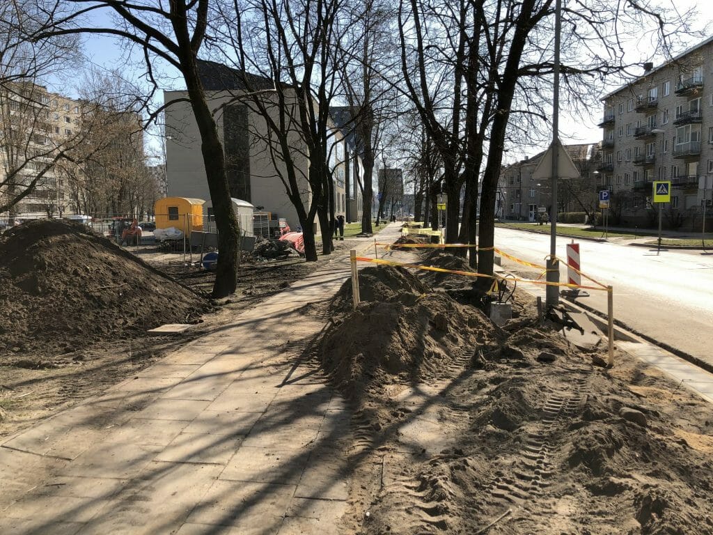 Rinktinės g. dviračių takas (Rinktinės g.) - Bike path - construction photos