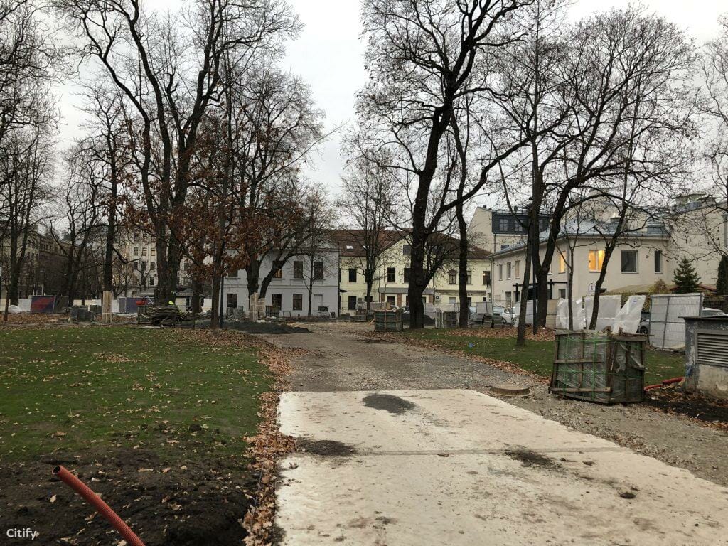 Miesto sodas (Laisvės al.) - Park - construction photos