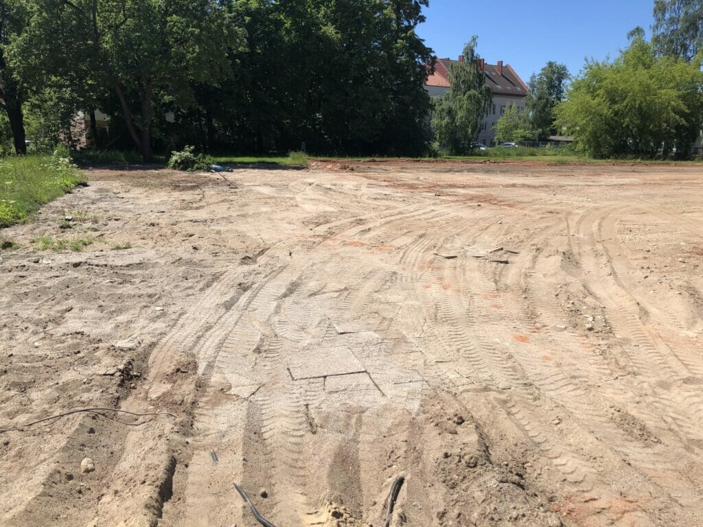 Klaipėdos uostamiesčio progimnazijos stadionas (S. Daukanto g. 5) - Sports arena - construction photos