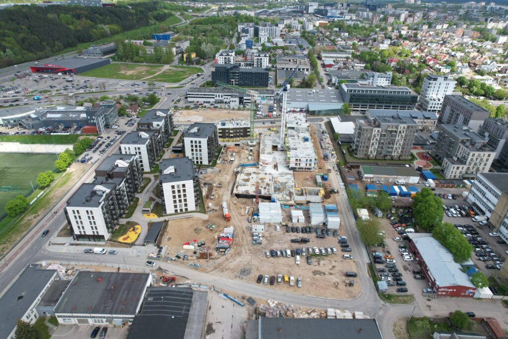 Naujasis Skansenas 3 etapas (Linkmenų g. 15) - Multi apartment - construction photos