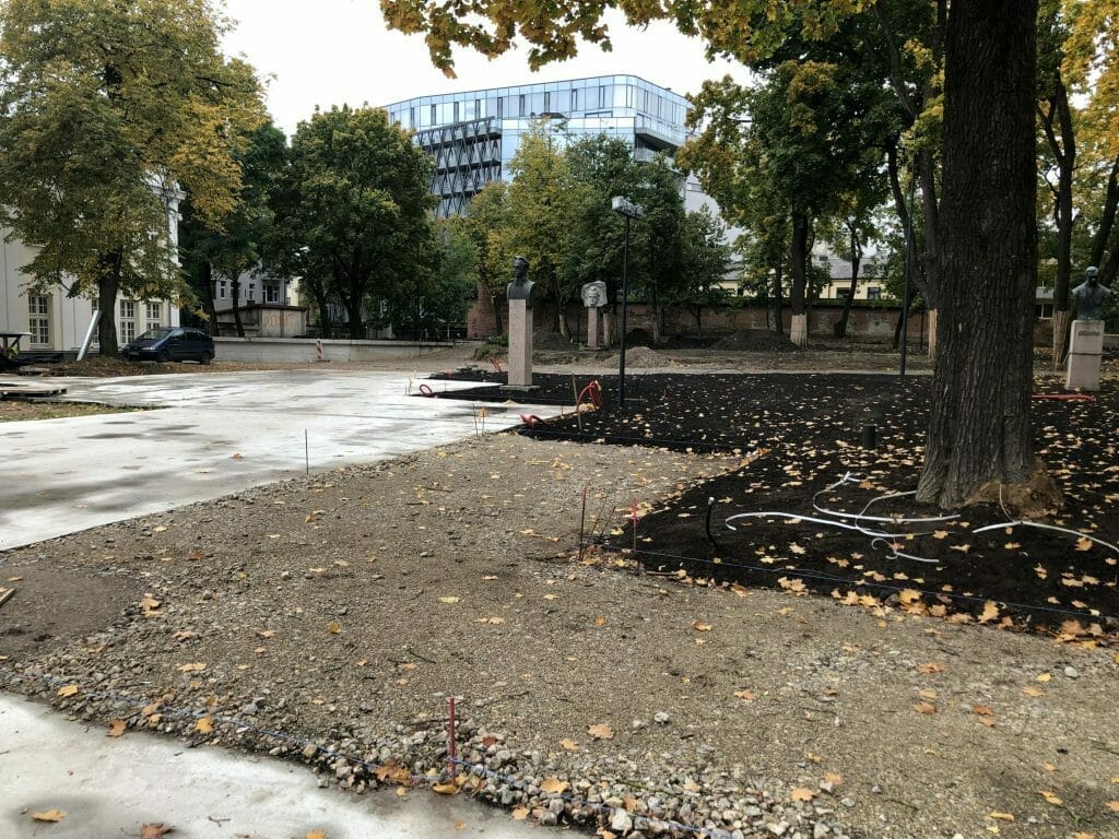 Miesto sodas (Laisvės al.) - Park - construction photos