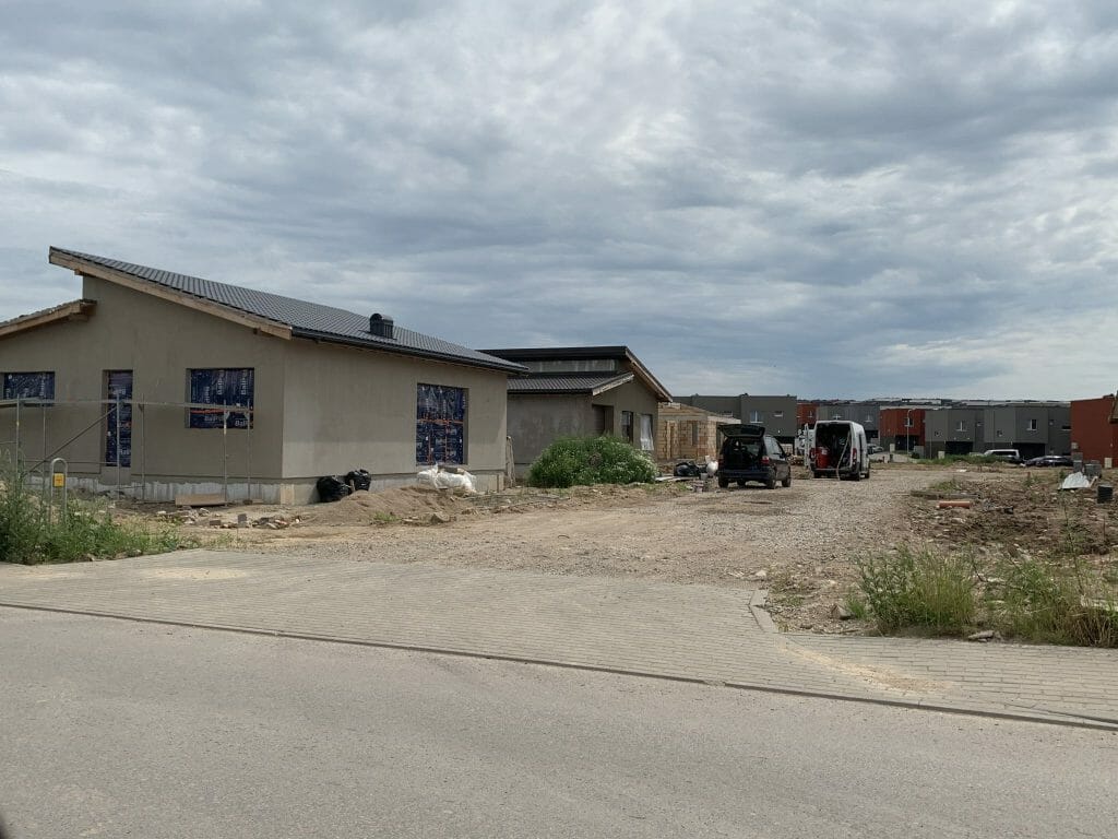 17 perlų (Uždaroji g.) - Private house community - construction photos