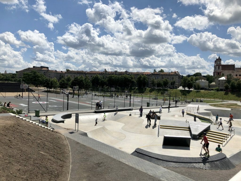 Neries dešiniosios krantinės (Upės g.) - Bike path, Sports field or court, Waterside - construction photos