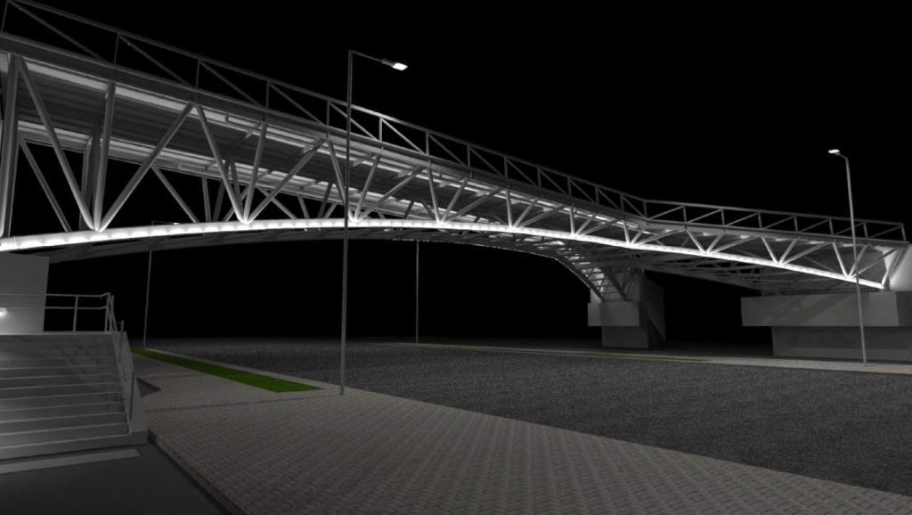 Pėsčiųjų ir dviračių viadukas Siesikų g. (Siesikų g.) - Velosipēdu ceļš, Tilts - vizualizācija