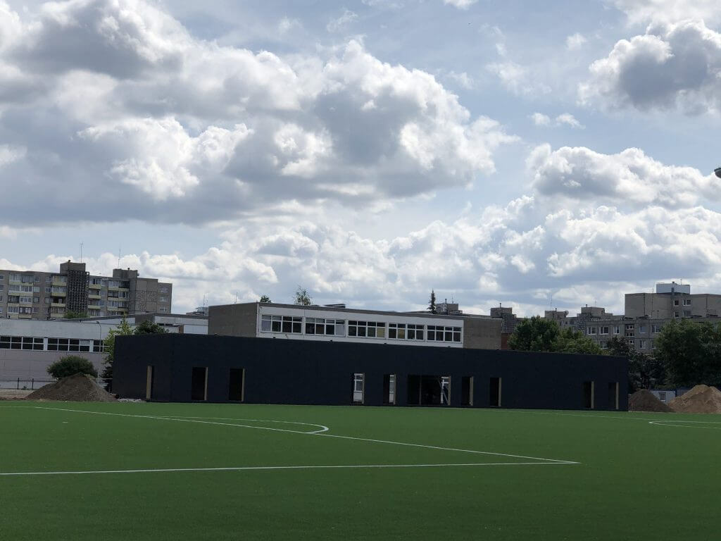 Ryto gimnazijos stadionas (Dariaus Gerbutavičiaus g. 9) - Sporta būve - būvdarbu attēli