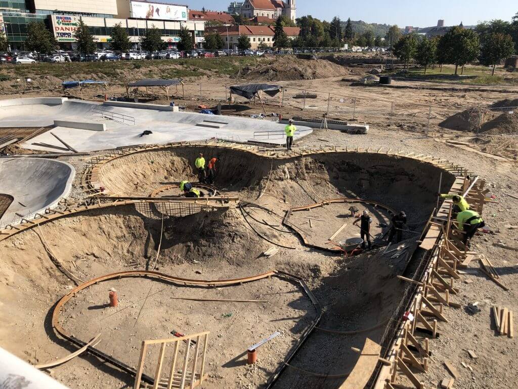 Neries dešiniosios krantinės (Upės g.) - Bike path, Sports field or court, Waterside - construction photos