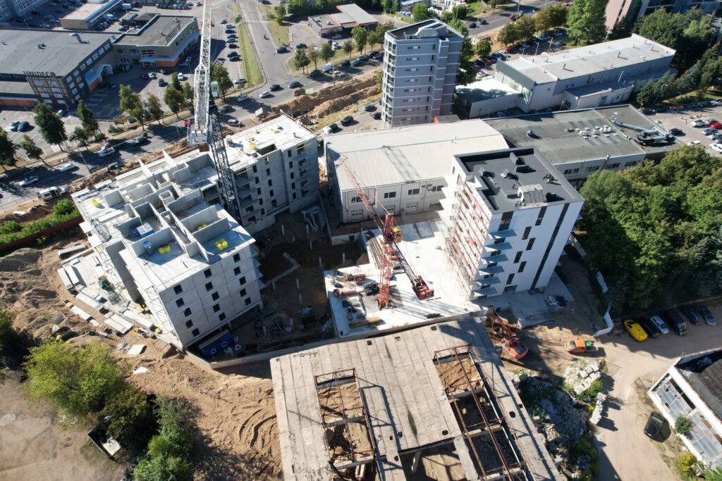City Yard (Kareivių g. 2D) - Multi apartment - construction photos