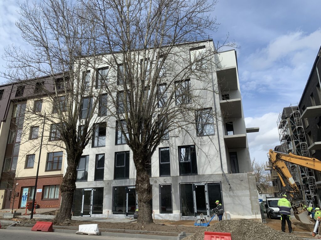 Šv. Stepono Baltas lapas (Šv. Stepono g. 33) - Multi apartment - construction photos