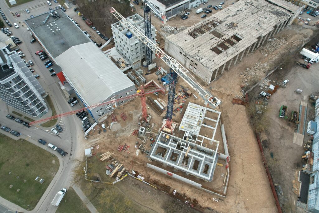 City Yard (Kareivių g. 2D) - Multi apartment - construction photos