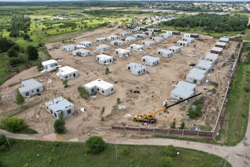 Trakų kaimynystė 1 etapas (Zubiškių g. 2 - 82) - Private house community - construction photos