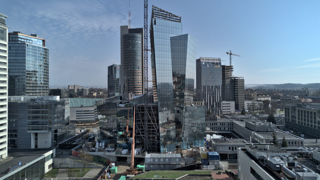 Artery (Konstitucijos pr. 18B) - Biroju centrs - būvdarbu attēli