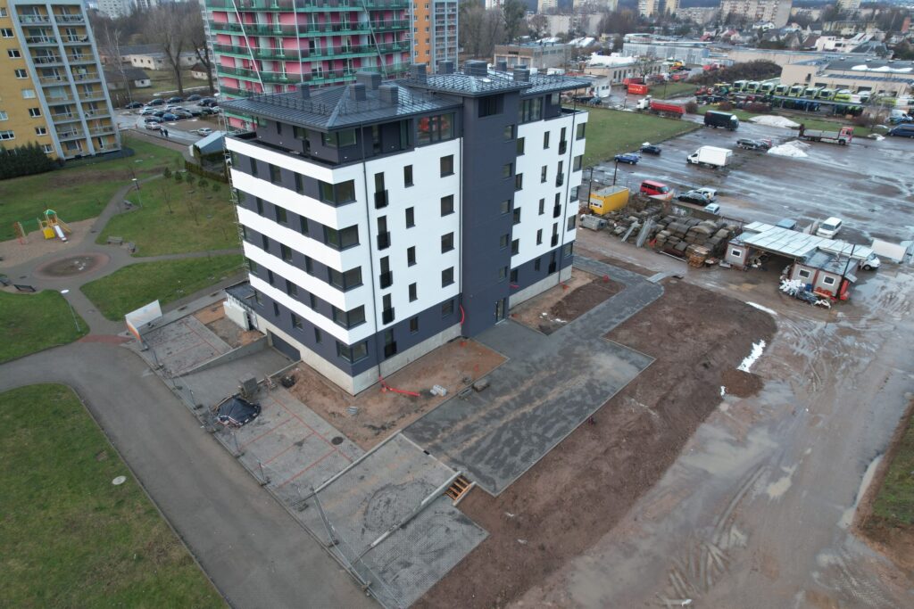 Ąžuolų namai (Verkių g. 48) - Multi apartment - construction photos