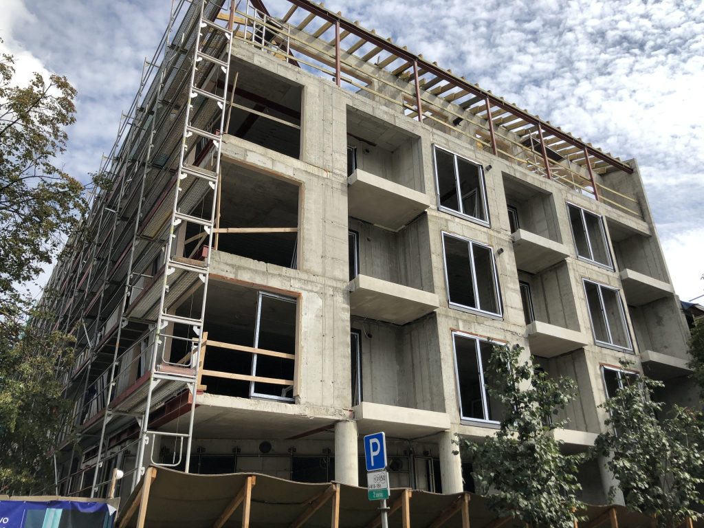 Baltas lapas Mindaugo 1 etapas (Aguonų g. 17) - Multi apartment - construction photos