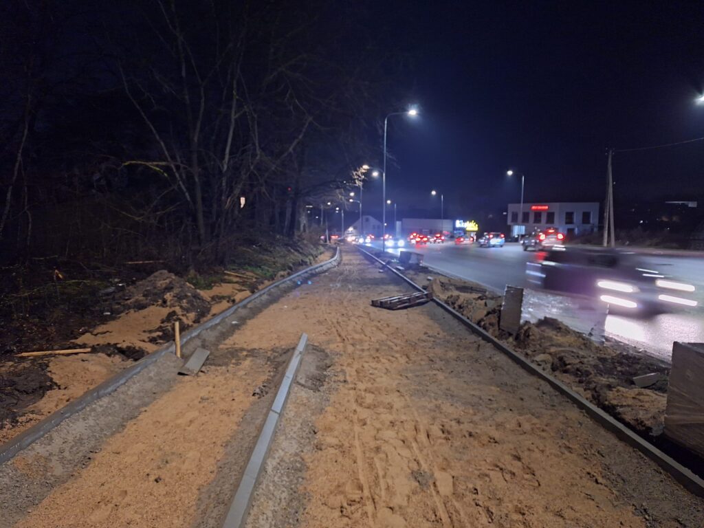 Dviračių takas Liepkalnio g. (Liepkalnio g.) - Bike path - construction photos