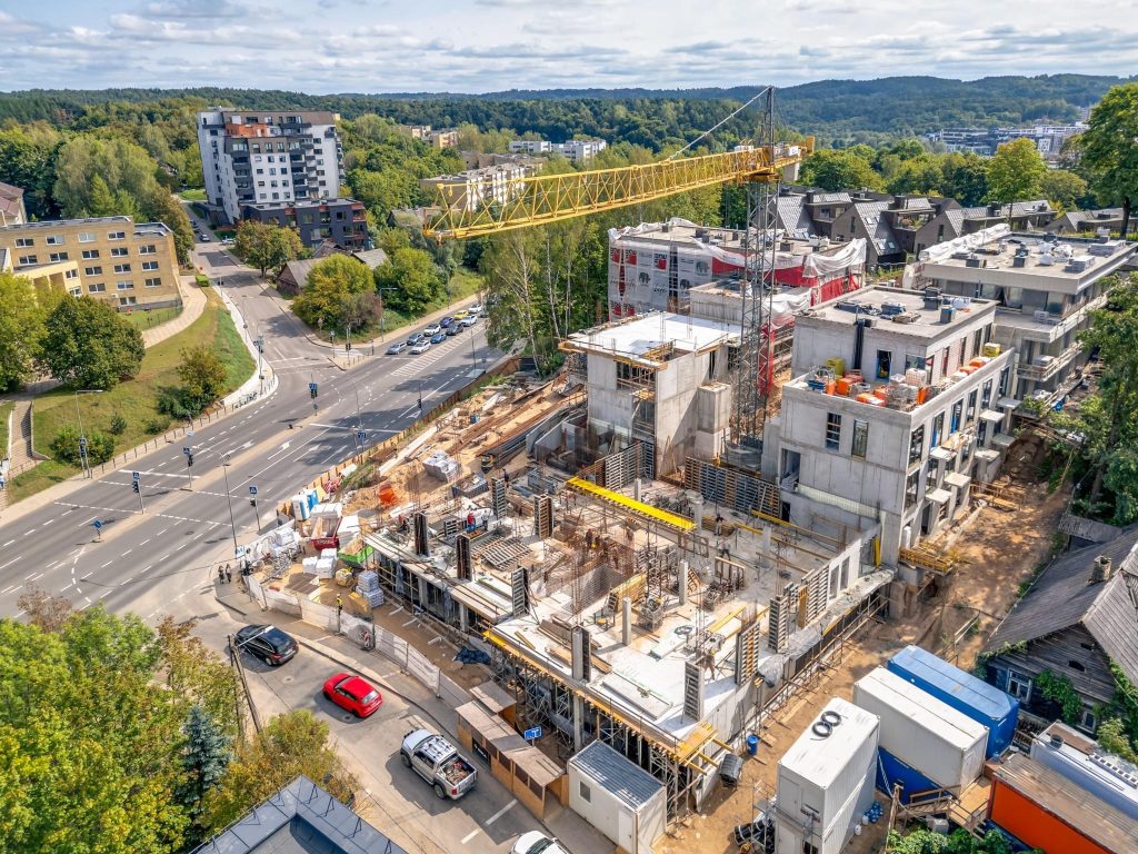 Užupio personos (Filaretų g. 25) - Multi apartment - construction photos