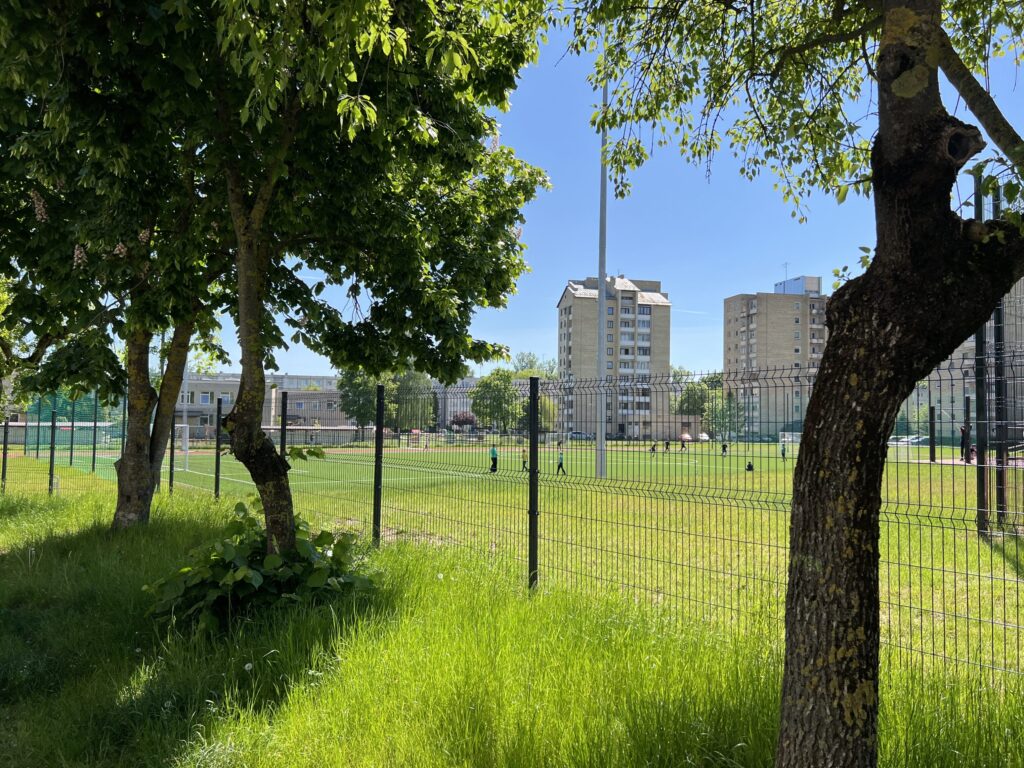 Bernardo Brazdžionio mokyklos stadionas ir sporto aikštelė (Partizanų g. 22) - Sports arena - construction photos