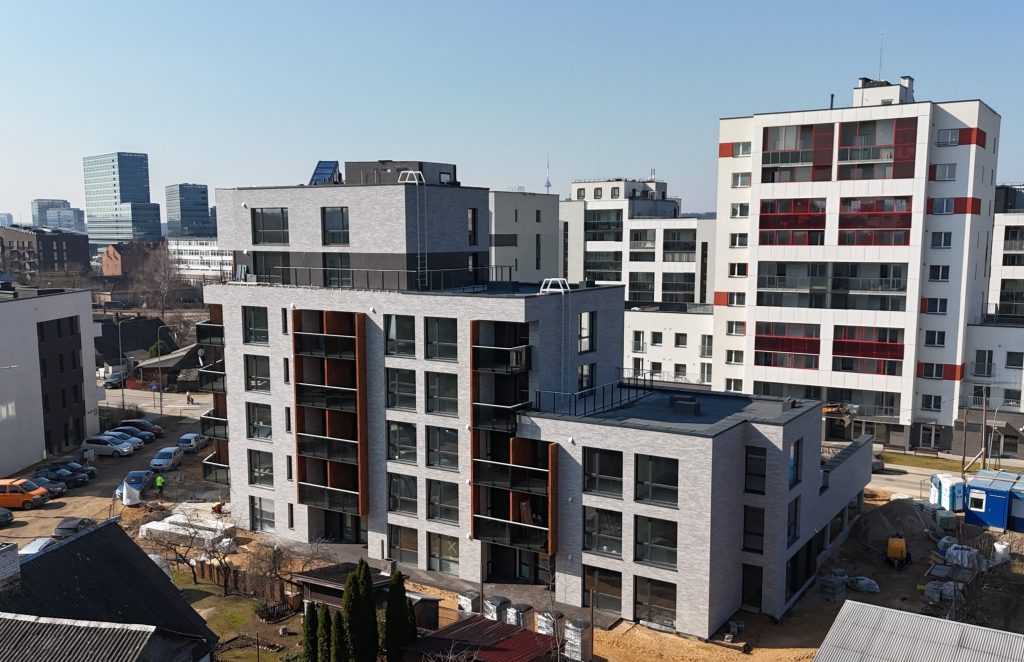 Šnipiškių terasos (Daugėliškio g. 27, 29) - Multi apartment - construction photos