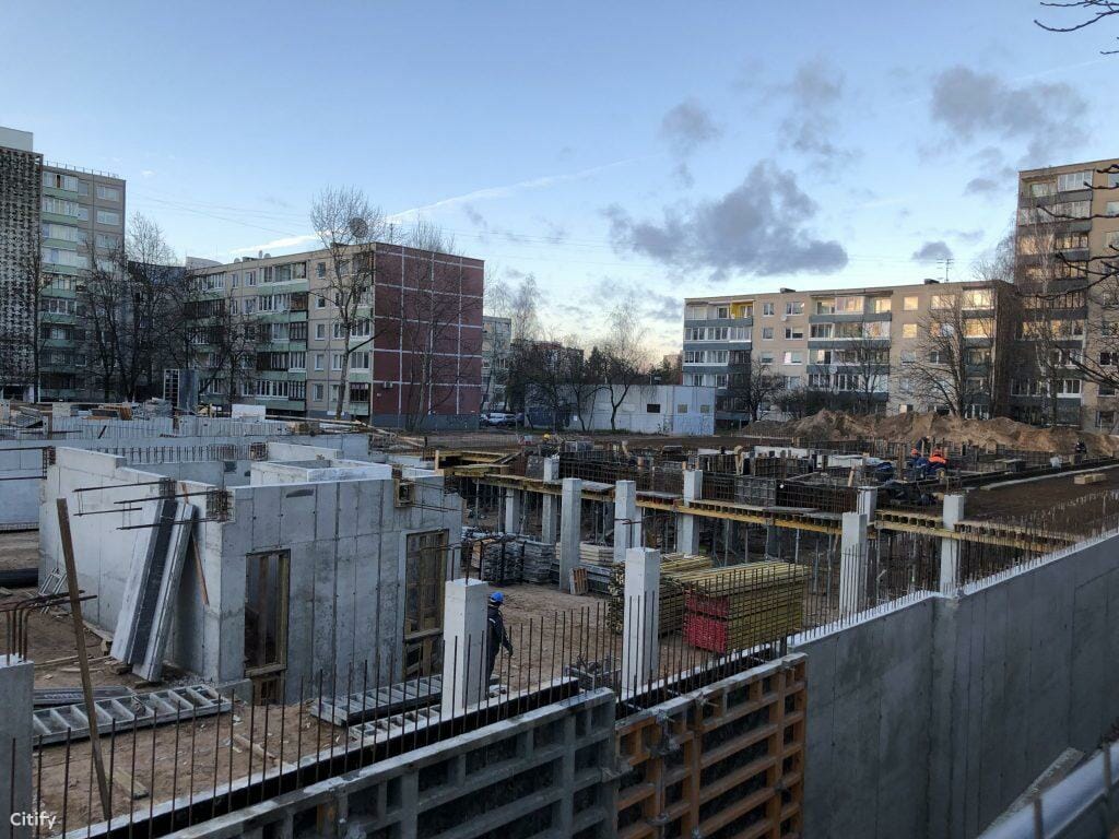 Karoliniškių namai 1 etapas (Sausio 13-osios g. 31) - Hotel, Multi apartment - construction photos