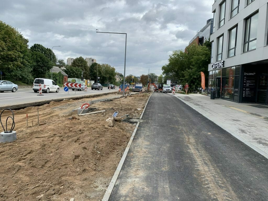 Žalgirio g. dviračių takas (Žalgirio g.) - Bike path - construction photos