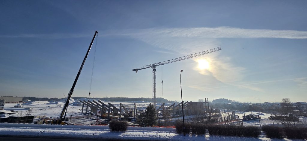 Daugiafunkcis sveikatinimo, ugdymo, švietimo, kultūros ir užimtumo kompleksas 1 etapas (stadionas) (Ozo g. 27) - Staadion - ehituse fotod