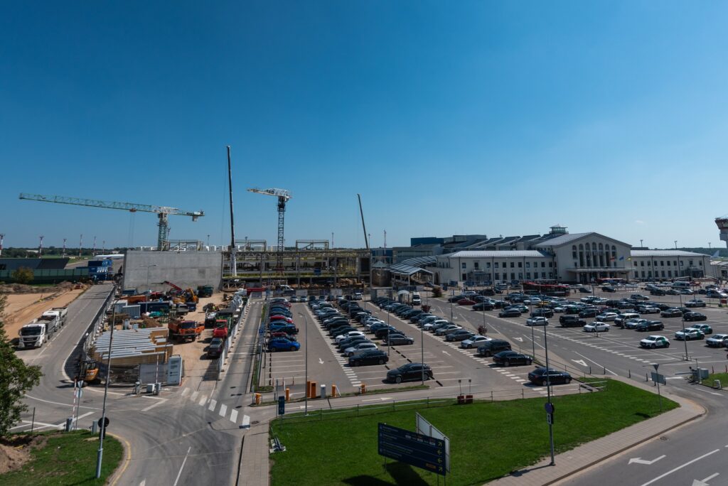 VNO išvykimo terminalas (Rodūnios kel. 2) - Lidosta - būvdarbu attēli