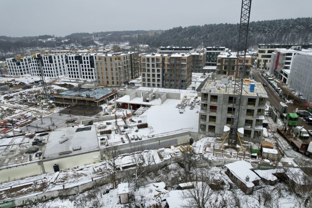 Vilnelės skverai 2 etapas (Manufaktūrų g. 7) - Multi apartment - construction photos